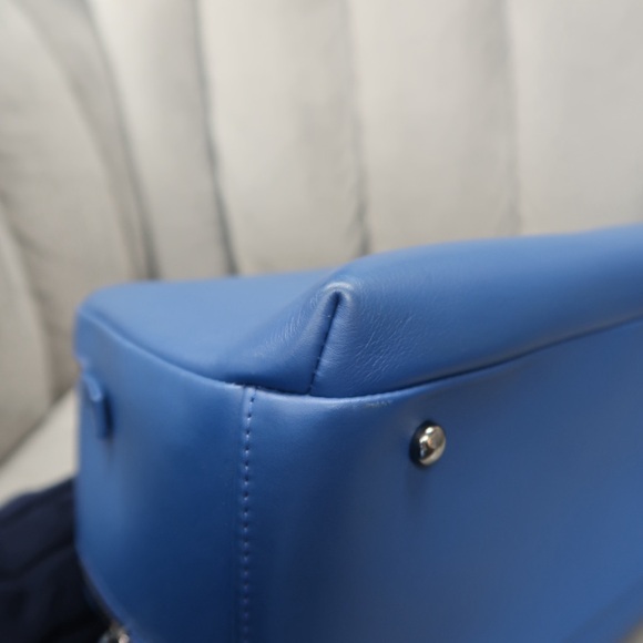 CHANEL Navy Satchel with Gold Accents - Picture 10 of 14